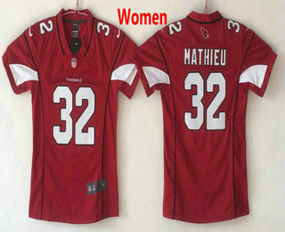 Women's Arizona Cardinals #32 Tyrann Mathieu Red 2017 Vapor Untouchable Stitched NFL Nike Limited Jersey