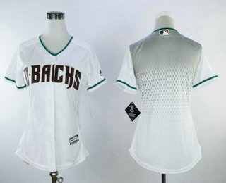 Women's Arizona Diamondbacks Blank White Capri Alternate Stitched MLB Cool Base MLB Jersey