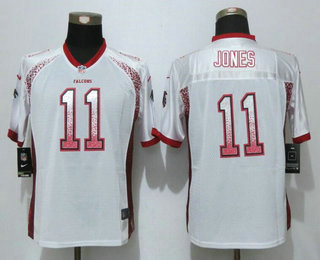 Women's Atlanta Falcons #11 Julio Jones White Drift Stitched NFL Nike Fashion Jersey