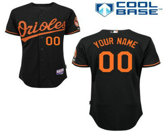 Women's Baltimore Orioles Black Customized Jersey