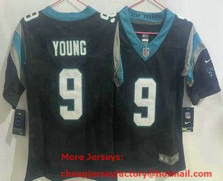 Women's Carolina Panthers #9 Bryce Young Black 2023 Vapor Untouchable Stitched Nike Limited Jersey