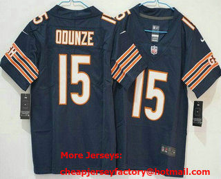 Women's Chicago Bears #15 Rome Odunze Limited Navy Vapor Jersey