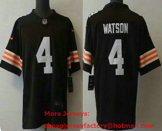 Women's Cleveland Browns #4 Deshaun Watson Limited Brown Vapor Jersey