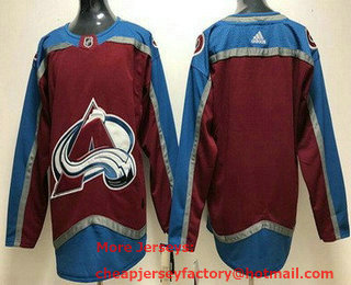 Women's Colorado Avalanche Blank Red Authentic Stitched Jersey
