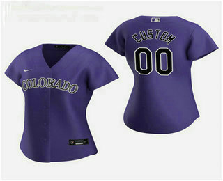 Women's Custom Colorado Rockies 2020 Purple Alternate Replica Jersey