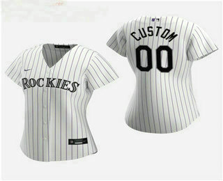 Women's Custom Colorado Rockies 2020 White Home Replica Jersey