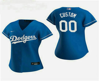 Women's Custom Los Angeles Dodgers 2020 Royal Alternate Replica Jersey