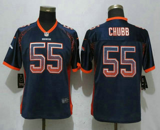 Women's Denver Broncos #55 Bradley Chubb Navy Blue Drift Stitched NFL Nike Fashion Elite Jersey