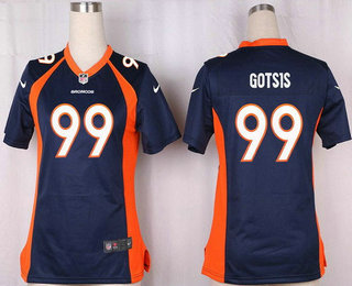 Women's Denver Broncos #99 Adam Gotsis Navy Blue Alternate Stitched NFL Nike Game Jersey