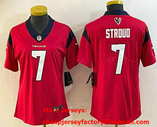 Women's Houston Texans #7 CJ Stroud Red 2022 Vapor Untouchable Stitched Nike Limited Jersey