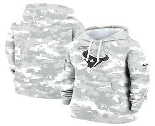 Women's Houston Texans Arctic Camo 2024 Salute to Service Club Fleece Pullover Hoodie