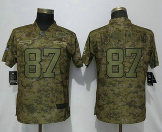 Women's Kansas City Chiefs #87 Travis Kelce 2018 Camo Salute to Service Stitched NFL Nike Limited Jersey