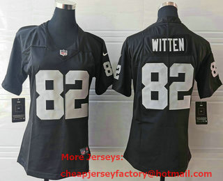 Women's Las Vegas Raiders #82 Jason Witten Black 2020 Vapor Untouchable Stitched NFL Nike Limited Jersey