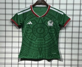 Women's Mexico Blank 2026 World Cup Green Home Soccer Jersey Suit