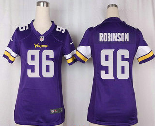Women's Minnesota Vikings #96 Brian Robison Purple Team Color Stitched NFL Nike Game Jersey
