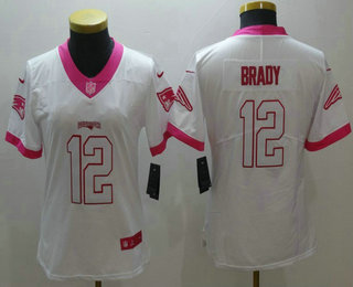 pink and white tom brady jersey