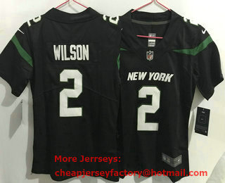 Women's New York Jets #2 Zach Wilson Black 2021 Vapor Untouchable Stitched NFL Nike Limited Jersey