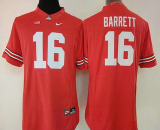 Women's Ohio State Buckeyes #16 J.T. Barrett Red Limited Stitched College Football 2016 Nike NCAA Jersey