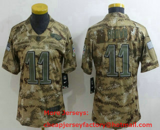 Women's Philadelphia Eagles #11 AJ Brown Nike Camo 2018 Salute to Service Stitched NFL Limited Jersey
