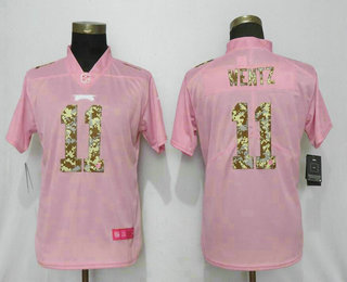 Women's Philadelphia Eagles #11 Carson Wentz Pink Camo Fashion 2019 Vapor Untouchable Stitched NFL Nike Limited Jersey