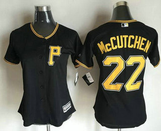 Women's Pittsburgh Pirates #22 Andrew McCutchen Black Cool Base Baseball Jersey