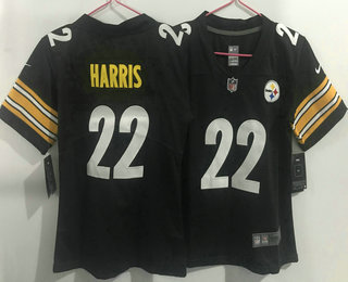 Women's Pittsburgh Steelers #22 Najee Harris Black 2017 Vapor Untouchable Stitched NFL Nike Limited Jersey