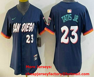 Women's San Diego Padres #23 Fernando Tatis Jr Navy 2026 City Connect Stadium Jersey