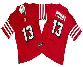 Women's San Francisco 49ers #13 Brock Purdy Limited Red Throwback FUSE Vapor Jersey