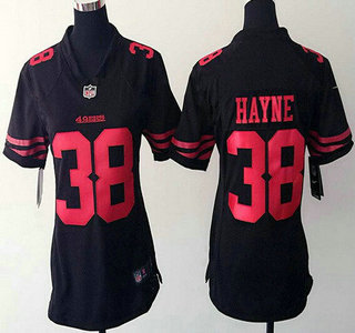Women's San Francisco 49ers #38 Jarryd Hayne Black Alternate 2015 NFL Nike Game Jersey