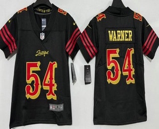 Women's San Francisco 49ers #54 Fred Warner Limited Black Rivalries Vapor Jerse