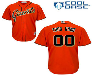 Women's San Francisco Giants Customized Orange Jersey