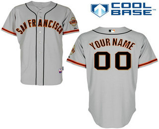 Women's San Francisco Giants Customized Road Jersey 1