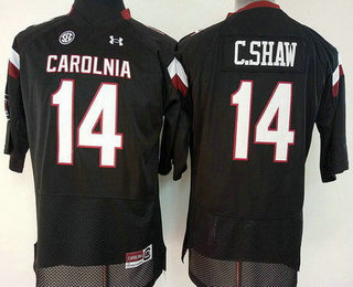 Women's South Carolina Gamecocks #14 Connor Shaw Black Stitched College Football Under Armour NCAA Jersey