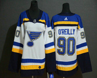 Women's St. Louis Blues #90 Ryan O'Reilly White Adidas Stitched NHL Jersey