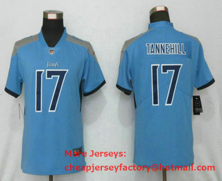 Women's Tennessee Titans #17 Ryan Tannehill Nike Light Blue New 2018 Vapor Untouchable Limited Jersey