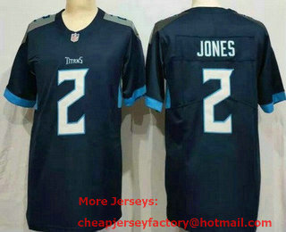 Women's Tennessee Titans #2 Julio Jones Limited Navy Vapor Untouchable Jersey
