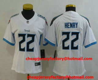 Women's Tennessee Titans #22 Derrick Henry White New 2018 Vapor Untouchable Limited Jersey