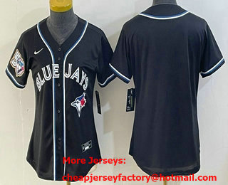 Women's Toronto Blue Jays Blank 2026 Black Fashion 50TH Cool Base Jersey
