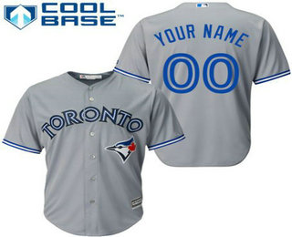 Women's Toronto Blue Jays Majestic Gray Custom Cool Base Jersey