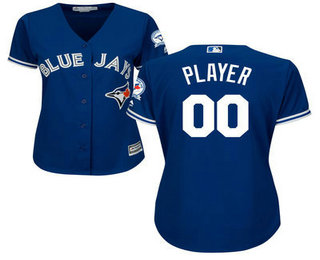 Women's Toronto Blue Jays Majestic Royal Cool Base Custom Jersey