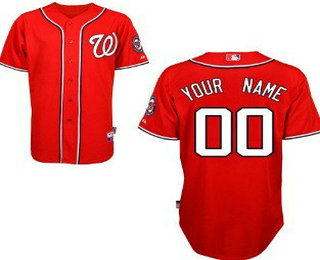 Women's Washington Nationals Red Customized Baseball Jersey