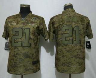 Women's Washington Redskins #21 Sean Taylor 2018 Camo Salute to Service Stitched NFL Nike Limited Jersey