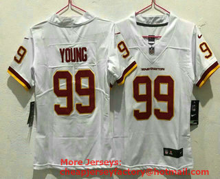 Women's Washington Redskins #99 Chase Young White NEW 2020 Vapor Untouchable Stitched NFL Nike Limited Jersey