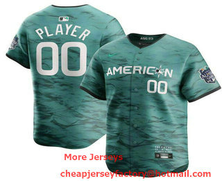 Youth ACTIVE PLAYER Custom Teal 2023 All-star Cool Base Stitched Baseball Jersey