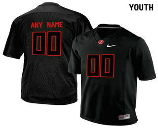 Youth Alabama Crimson Tide Customized College Football Limited Jerseys - Blackout