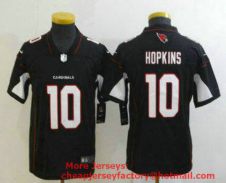 Youth Arizona Cardinals #10 DeAndre Hopkins Black 2020 Vapor Untouchable Stitched NFL Nike Limited Jersey