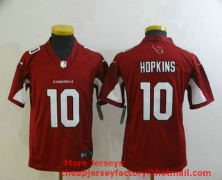 Youth Arizona Cardinals #10 DeAndre Hopkins Red 2020 Vapor Untouchable Stitched NFL Nike Limited Jersey