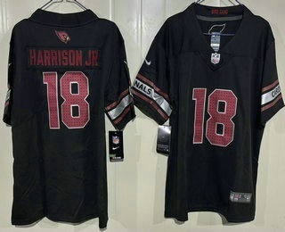 Youth Arizona Cardinals #18 Marvin Harrison Jr Limited Black Vapor Jersey