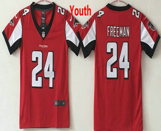 Youth Atlanta Falcons #24 Devonta Freeman Red 2017 Vapor Untouchable Stitched NFL Nike Limited Jersey