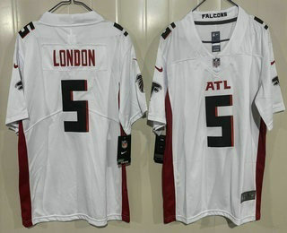 Youth Atlanta Falcons #5 Drake London Limited White Vapor Jersey